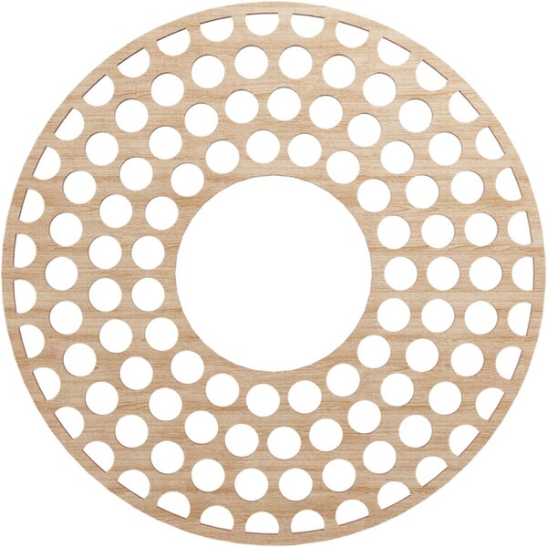 Ekena Millwork Fink Wood Fretwork Pierced Ceiling Medallion, Alder, 22"OD x 8"ID x 3/8"T CMWP22X22X0375FFAL - main